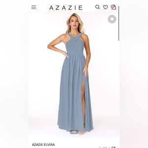 Azazie Elvira Dusty Blue Bridesmaid Dress